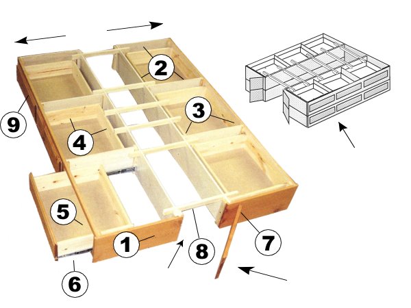 Woodwork King Size Platform Bed Plans With Drawers PDF Plans