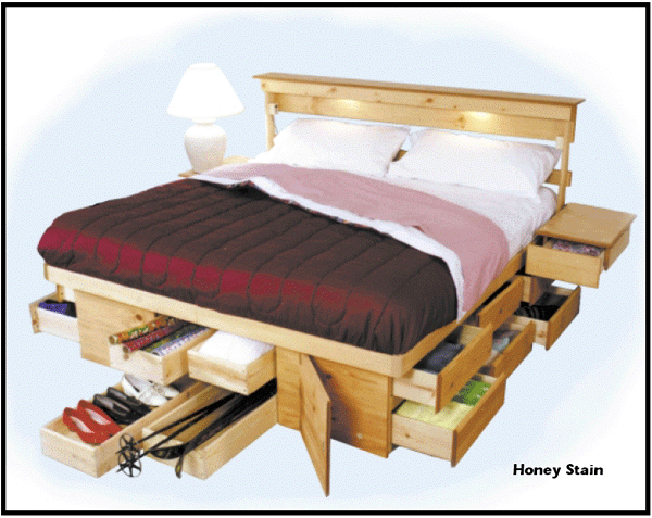 King Bed Includes: 12-Drawer Underbed Dresser ($686), Deluxe Platform ($175) 