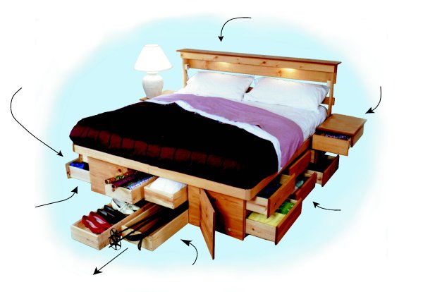 Ultimate Bed Platform Beds With Drawers, King Size Captains Bed With 12 Drawers