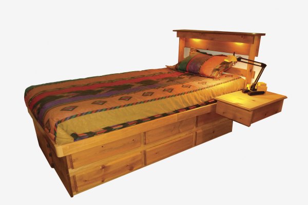 Ultimate Bed Platform Beds With Drawers, Pine Twin Bed With Storage Under